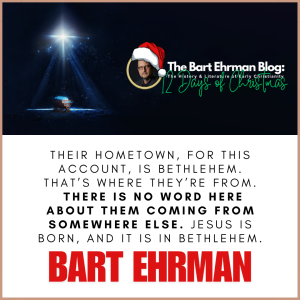 Their hometown, for this account, is Bethlehem.  That’s where they’re from.  There is no word here about them coming from somewhere else.   Jesus is born, and it is in Bethlehem. 