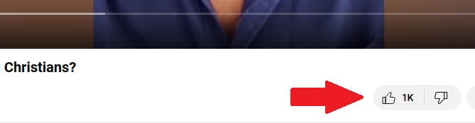 Click the Like button on YouTube