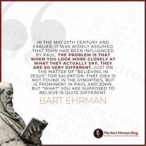 In the mid 20th century and earlier, it was widely assumed that John had been influenced by Paul. The problem is that when you look more closely at what they actually say, they are so very different. 