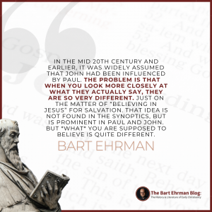 In the mid 20th century and earlier, it was widely assumed that John had been influenced by Paul. The problem is that when you look more closely at what they actually say, they are so very different. 